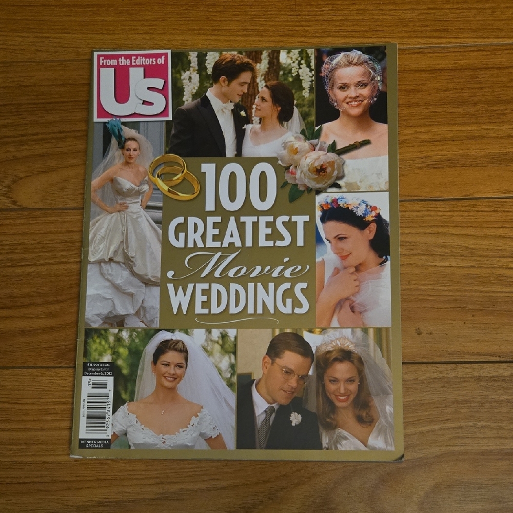 100 Greatest Movie Weddings Magazine - Gold & White Cover